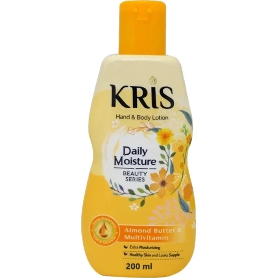 لوسین بدن روغن بادام و مولتی ویتامینه کریس مدل رطوبت روزانه KRIS Daily Moisture Almond Butter حجم 200 میلی لیتر